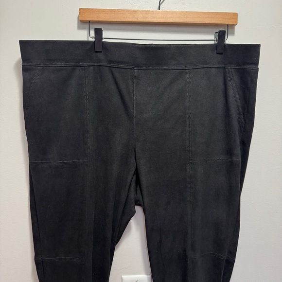 Addition Elle Love & Legend Black Faux Suede Leggings Size 22 - Picture 3 of 12